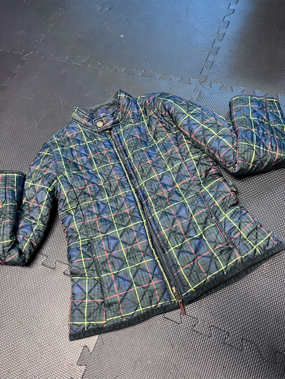Ralph Lauren Tartan plaid quilted jacket kids 12-14